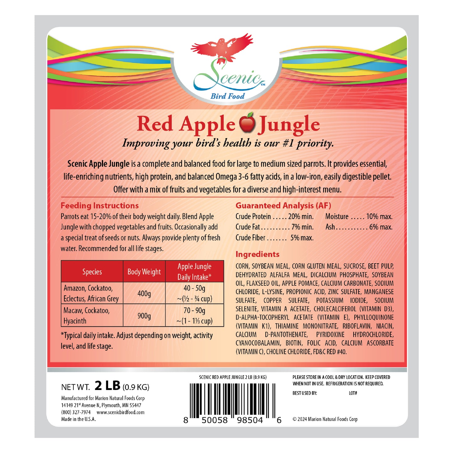 Scenic Apple Jungle 2lb Back Label