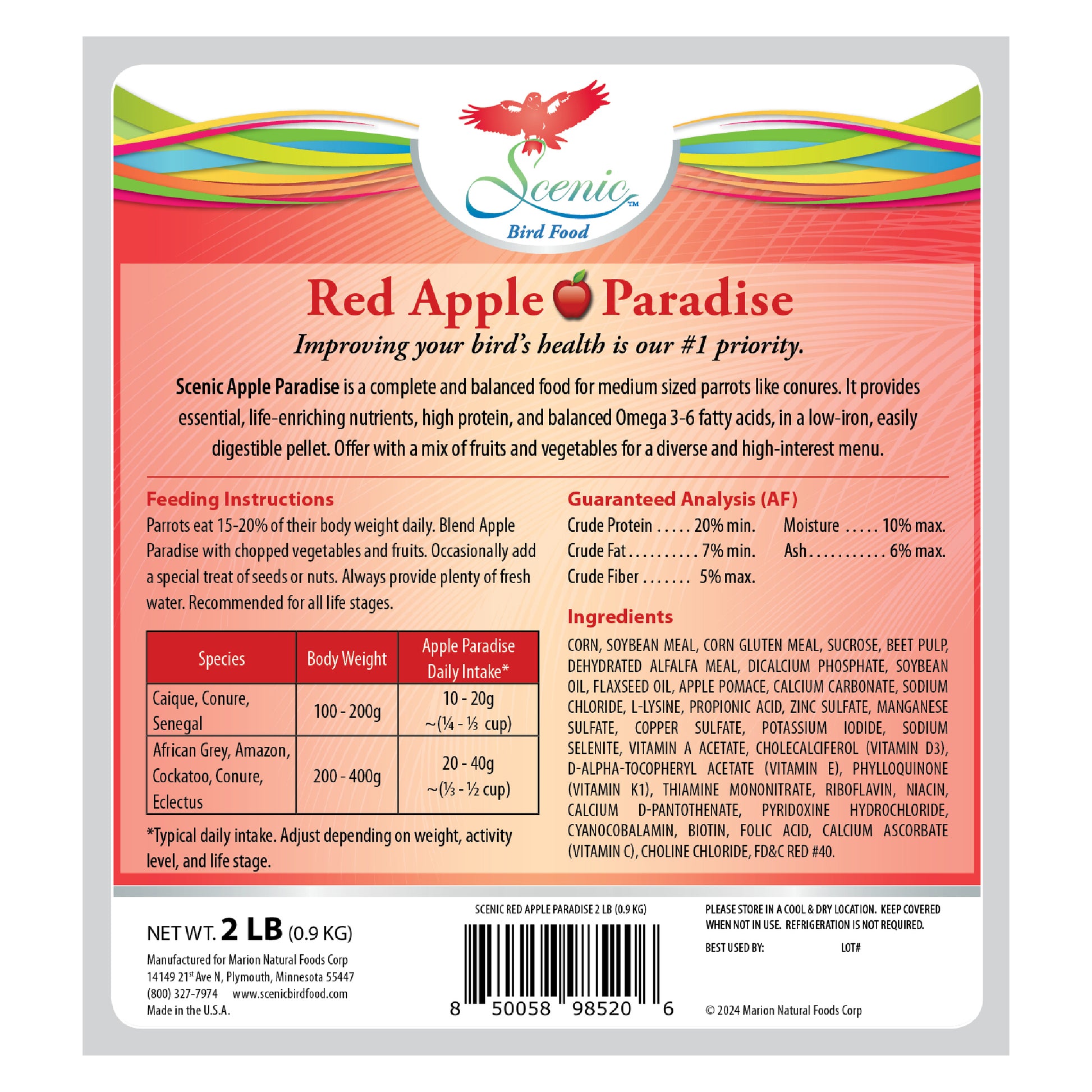 Scenic Apple Paradise 2lb Back Label