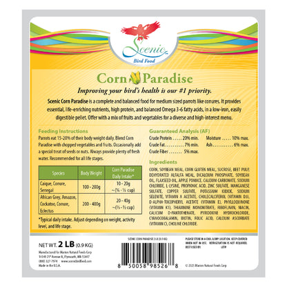 Scenic Corn Paradise 2lb Back Label