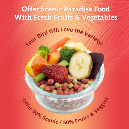 Scenic Paradise in Bowl with Fruits & Vegetables